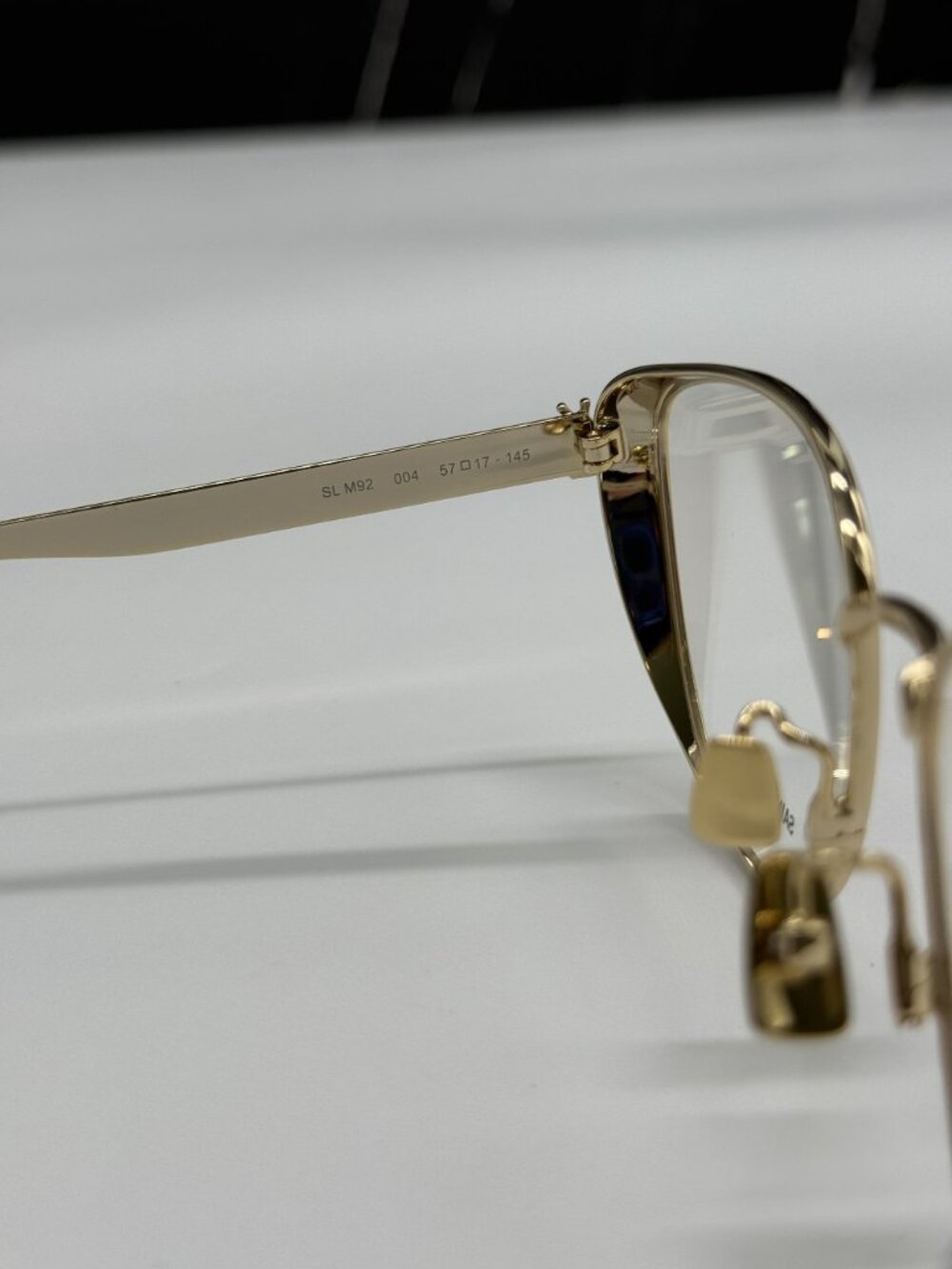 NEW SAINT LAURENT SLM92 004 EYEGLASSES WOMEN CAT EYE GOLD EYEWEAR SLM 92 - Picture 8 of 10